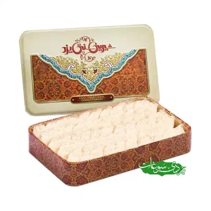 لوز نارگیل جعبه فلزی سنتی یزد (450 گرم)