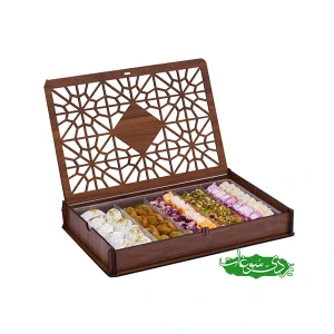 شیرینی مخلوط طرح چوبی مشبک سنتی یزد